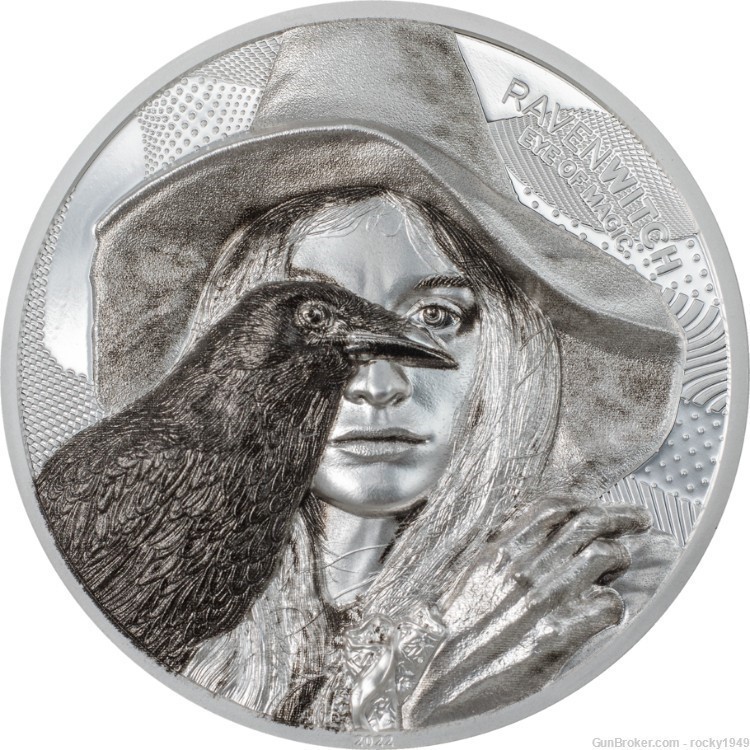  2022 - Cook Islands - Raven Witch, the Eye of Magic -  2 oz silver coin -img-0
