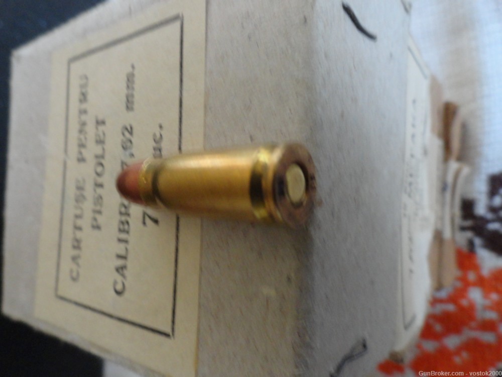 Tokarev 7.62x25 pistol rounds 70 per box-img-3