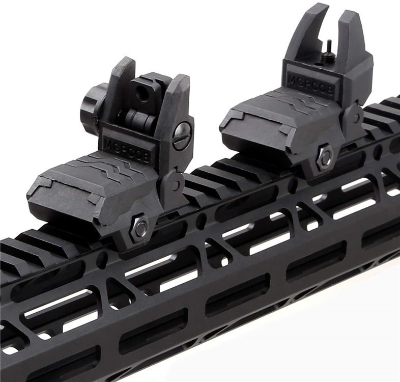 Foldable Front and Rear Sights Low Profile Flip up Sights Tactical Pop up B-img-3