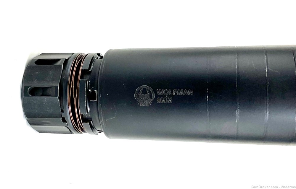 Dead Air Armament Wolfman Suppressor 9MM w/ Key Micro adapter -img-1
