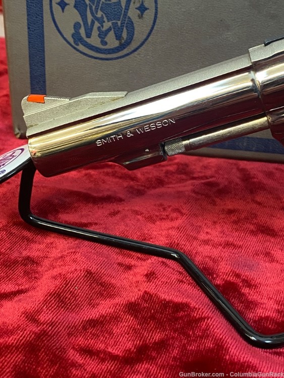 Smith and Wesson Model 14-2 Nickel 4 inch Rare Model!-img-1