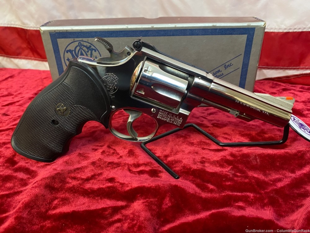 Smith and Wesson Model 14-2 Nickel 4 inch Rare Model!-img-6