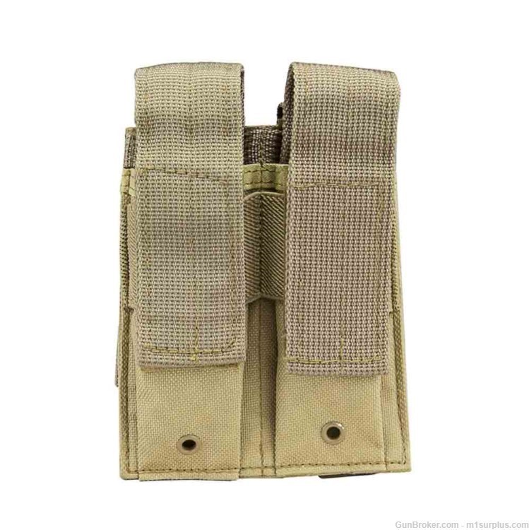 VISM 2 Pocket Tan MOLLE Belt Pouch fits Hk USP VP9 VP40 Pistol Magazines-img-2