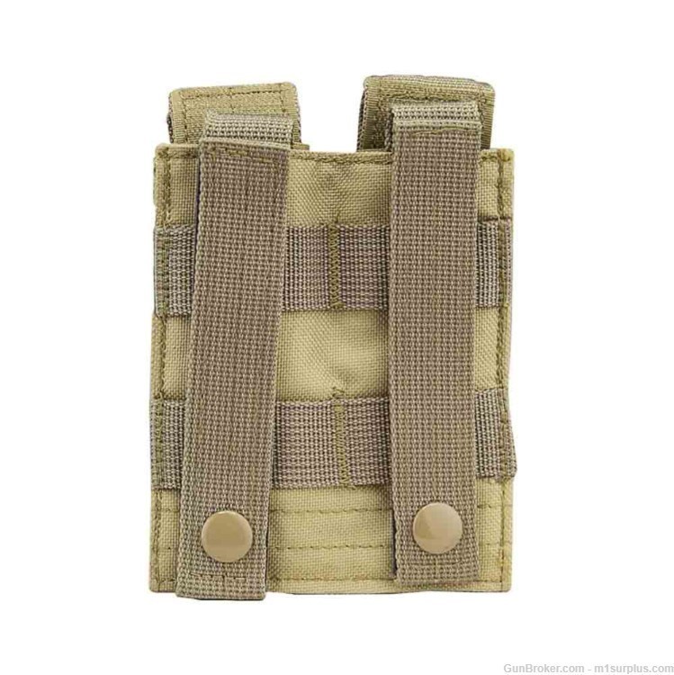 VISM 2 Pocket Tan MOLLE Belt Pouch fits Hk USP VP9 VP40 Pistol Magazines-img-1