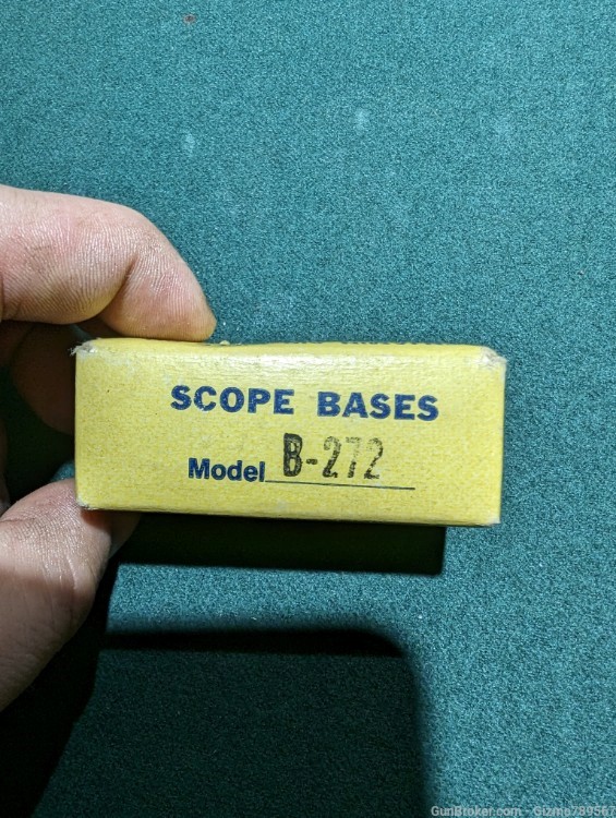 Benjamin Sheridan .22 Cal Air rifle Scope Mounts B-272 NOS Blued Dove tail-img-3