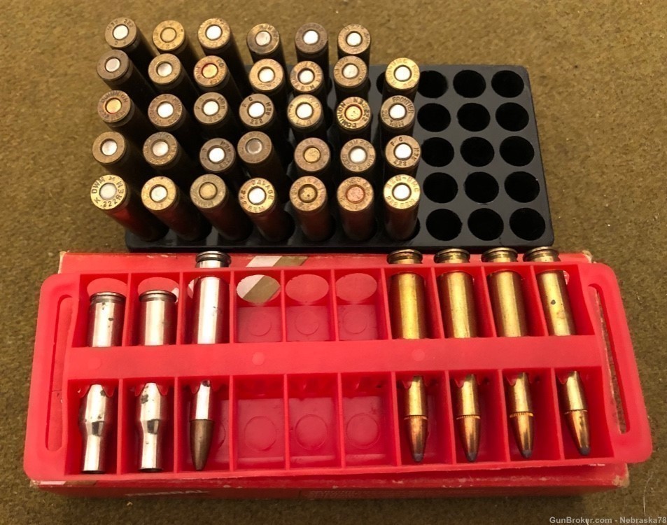 39 rounds mixed .222 Remington ammo Winchester Federal Savage Dominion etc-img-0