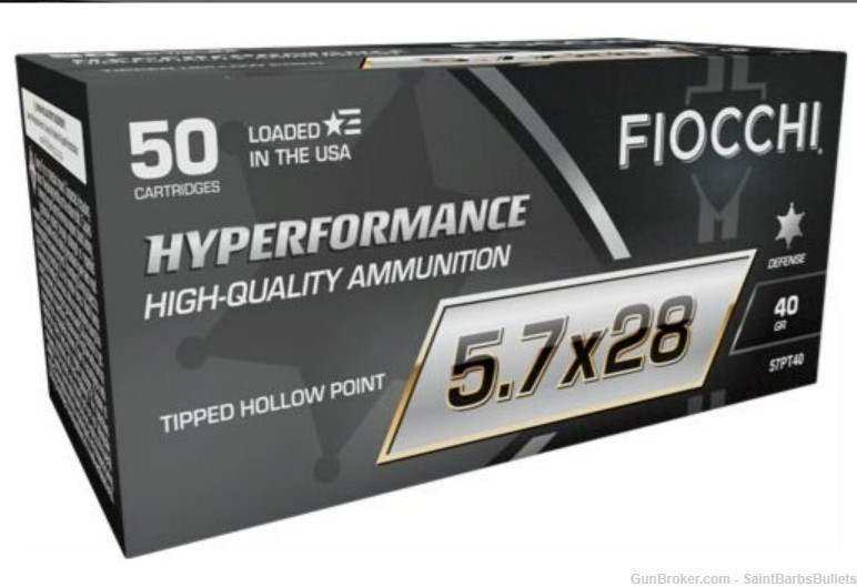 Fiocchi Hyperformance 5.7x28mm 40gr Hollow Point - 50 Rounds-img-0