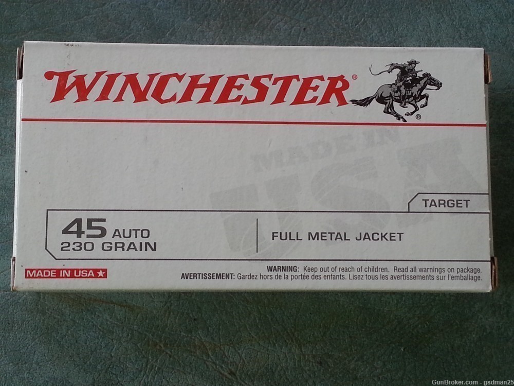 Winchester 45 ACP 50 Round Box 230gr FMJ-img-1