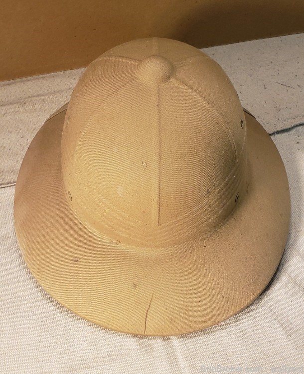Pith Helmet Vintage 1960s US Marine Vietnam Era Military Sunrigid Hat used-img-2