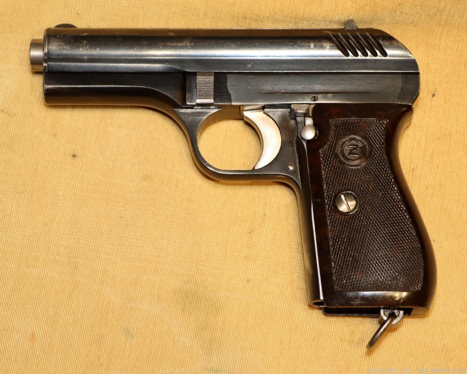 Rare WWII CZ 24 Pistol w/ Holster & Capture Papers-img-1