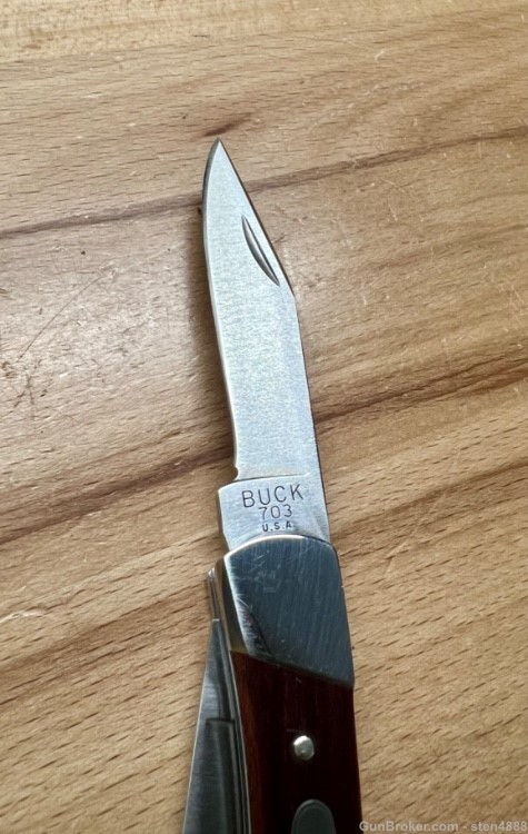 Buck 703 Colt Stockman 3-Blade Pocket Knife Pre-1986 Excellent Condition-img-3