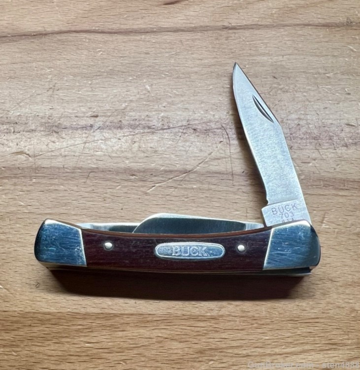 Buck 703 Colt Stockman 3-Blade Pocket Knife Pre-1986 Excellent Condition-img-0