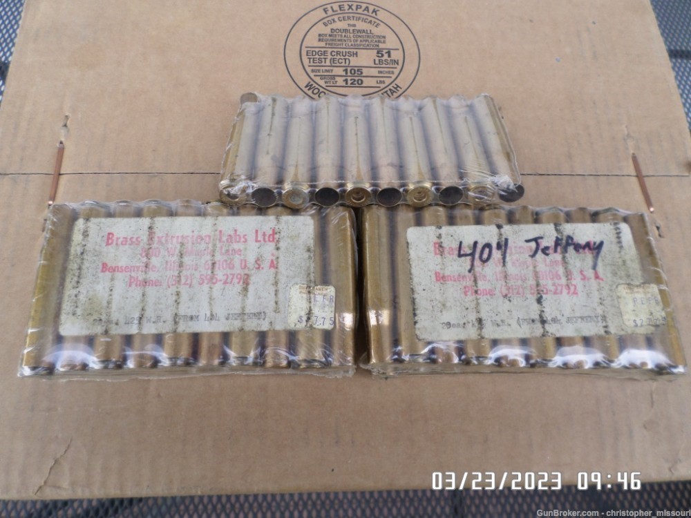 425 Westley Richards caliber NEW brass 50 pieces Parker Hale BELL Rare Find-img-0