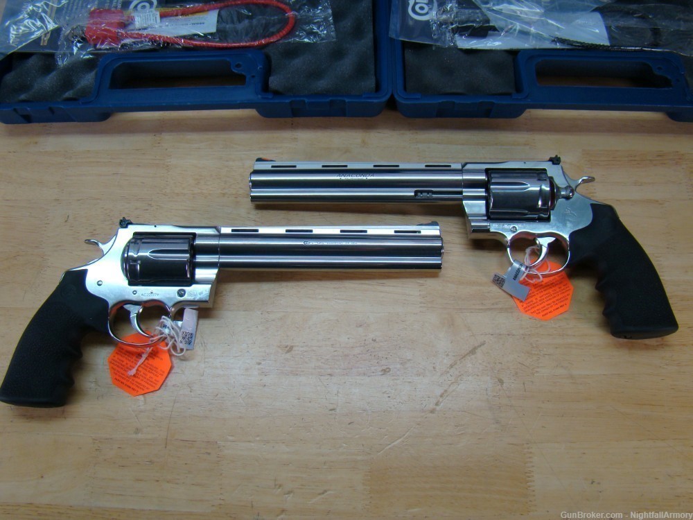 Pair of Colt Anaconda .44mag 8" Revolvers 6rd SS 44 MAG Snake Consecutive #-img-7