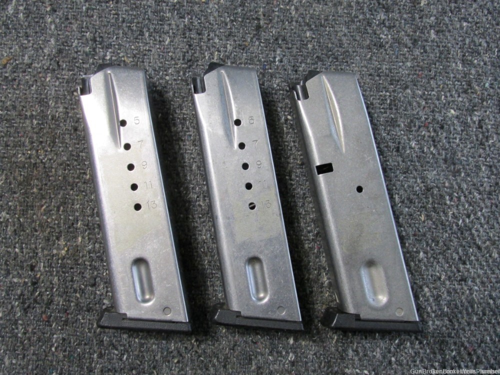 (3 TOTAL) SMITH & WESSON 5906 FACTORY 9MM 15RD MAGAZINE (EXCELLENT)-img-2