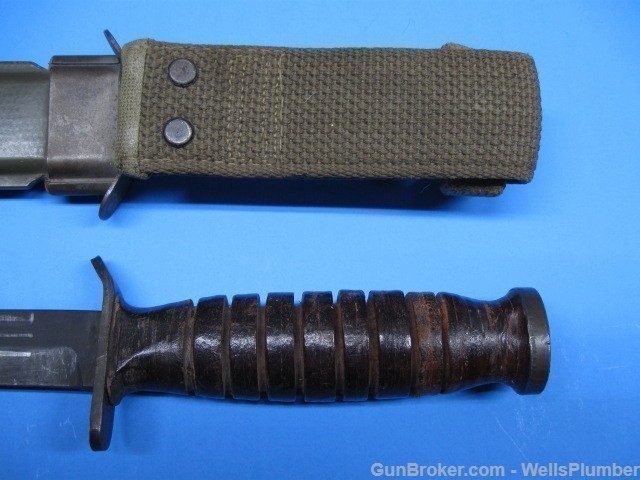 US WWII M3 UTICA BLADE MARKED FIGHTING KNIFE WITH SCABBARD (MINT)-img-4