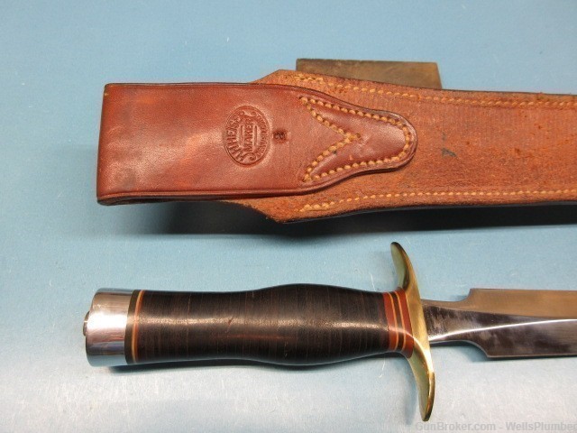 US WWII RANDALL MODEL 2 FIGHTING KNIFE WITH ORIGINAL SCABBARD WW2 RANDALL  -img-5