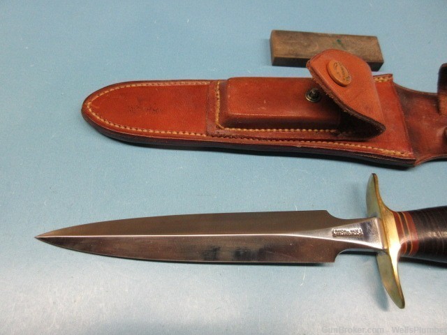 US WWII RANDALL MODEL 2 FIGHTING KNIFE WITH ORIGINAL SCABBARD WW2 RANDALL  -img-2