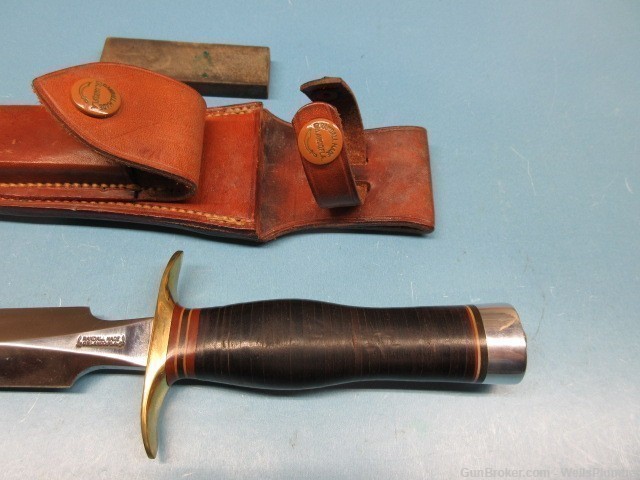 US WWII RANDALL MODEL 2 FIGHTING KNIFE WITH ORIGINAL SCABBARD WW2 RANDALL  -img-1