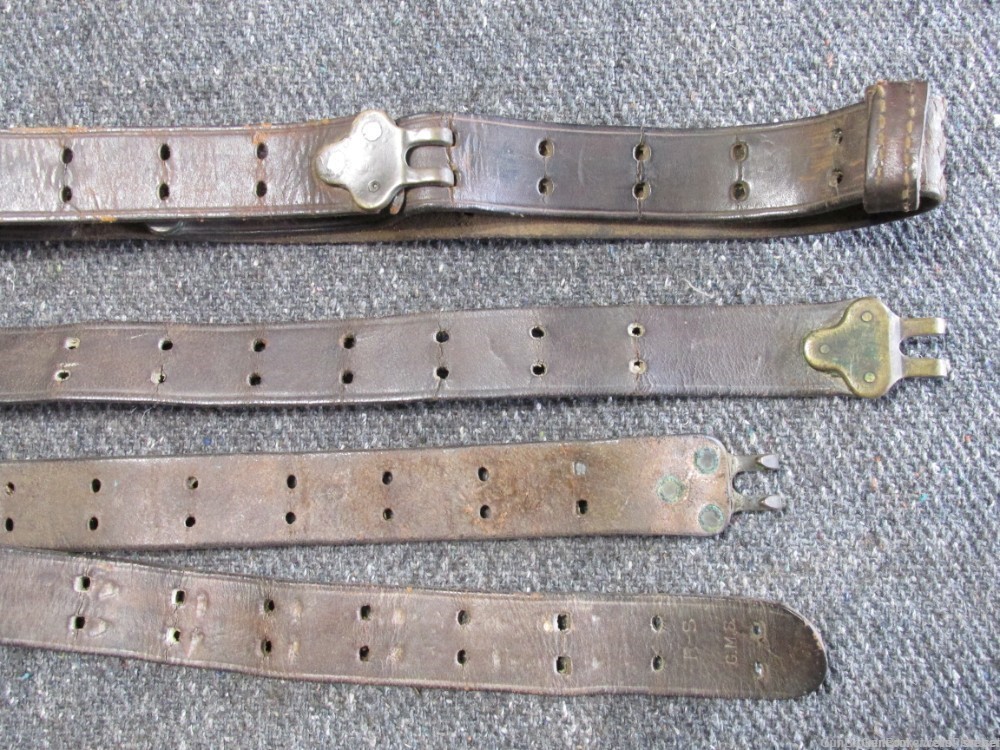 US WWI MODEL 1903 SPRINGFIELD ARMORY LEATHER SLINGS WITH BRASS CLAWS (NICE)-img-2
