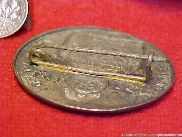 German Very Rare Officials SS Gautag Munchen 1933 Pocket Badge .850 Silber-img-6