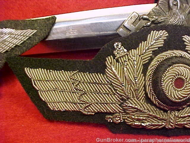 German WWII Rare Orig Luftwaffe Officer Silber Bullion Hat Set Excell. Cond-img-6