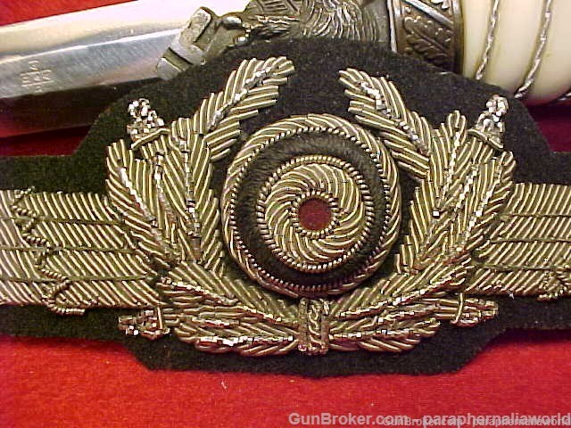 German WWII Rare Orig Luftwaffe Officer Silber Bullion Hat Set Excell. Cond-img-3