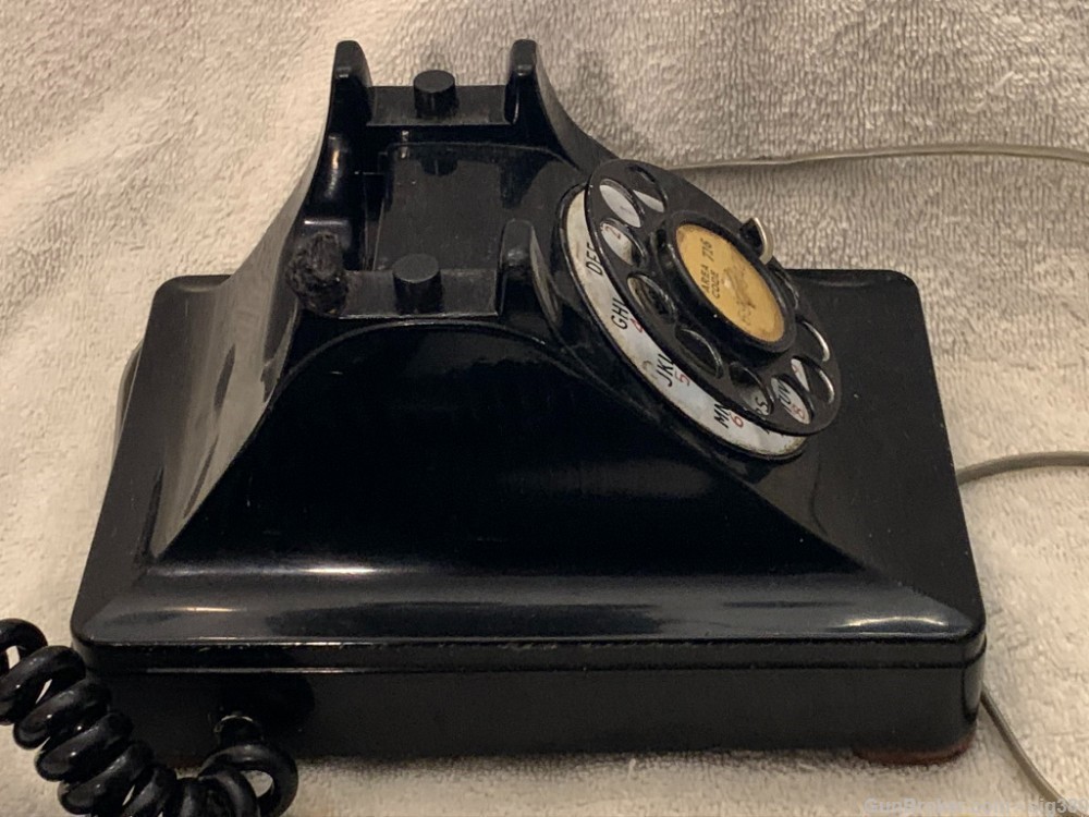 1930s WESTERN ELECTRIC BELL SYSTEMS ART DECO BAKELITE ROTARY TELEPHONE-img-3