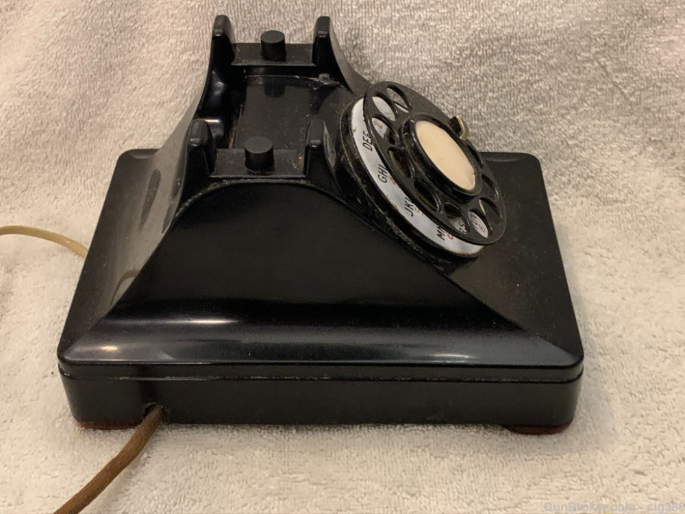 1930s WESTERN ELECTRIC COMPANY ART DECO BAKELITE ROTARY TELEPHONE-img-3