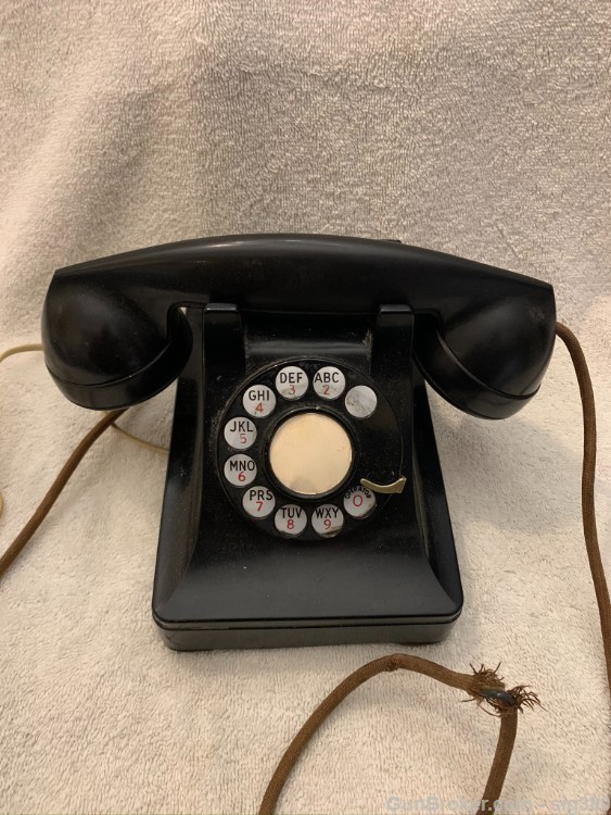 1930s WESTERN ELECTRIC COMPANY ART DECO BAKELITE ROTARY TELEPHONE-img-1