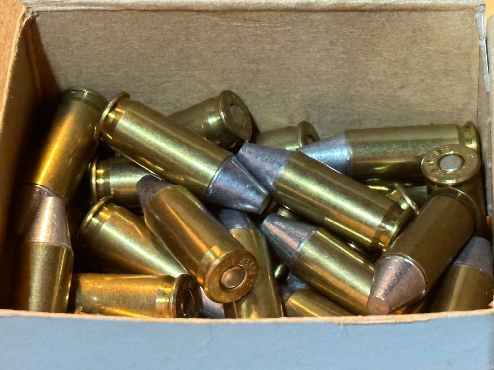 47 rounds of 38 Auto Colt Pistol 38 ACP Auto 121gr FMJ brass cased ammo -img-2
