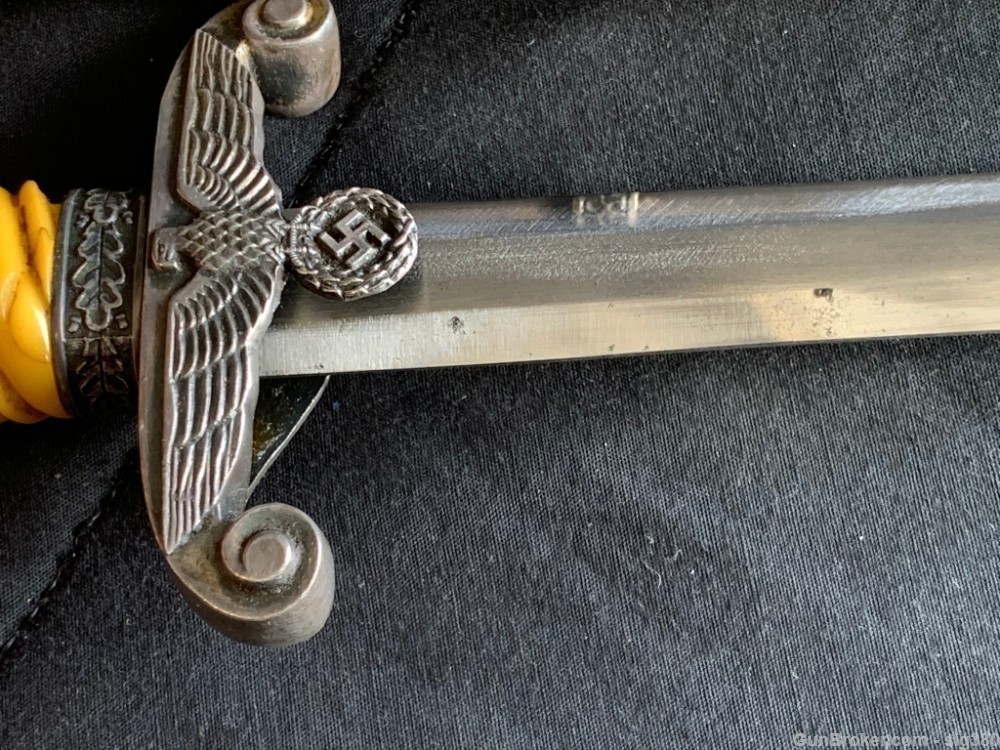 WWII GERMAN ARMY OFFICERS EICKHON DAGGER & SCABBARD WITH HANGER & KNOTT-img-6