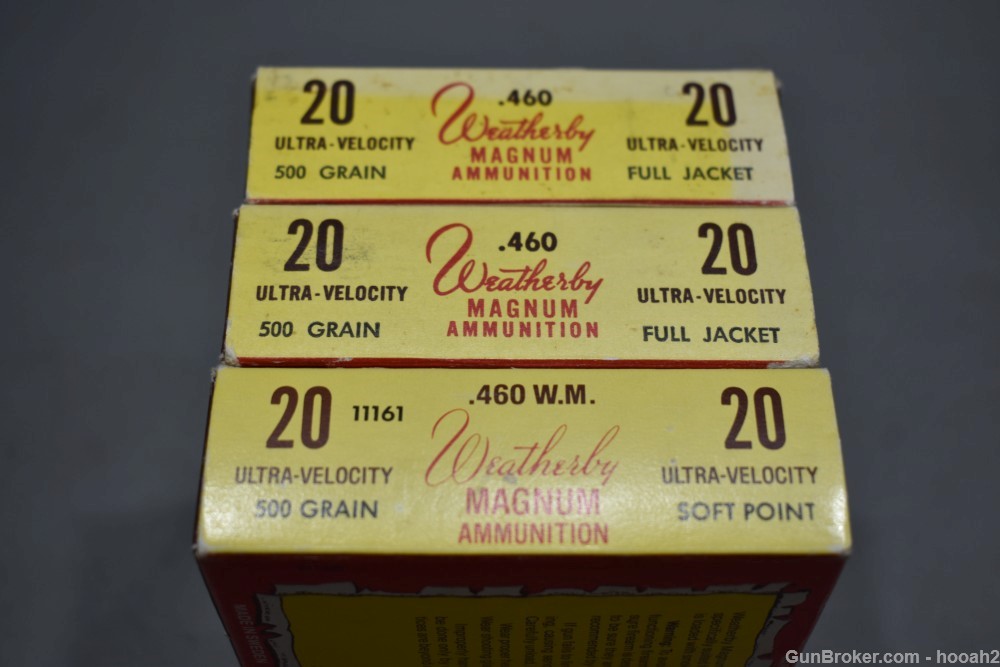 3 Boxes 58 Rds & 2 Fired Brass 460 Weatherby Magnum Wby Mag Elephant 500 G -img-2
