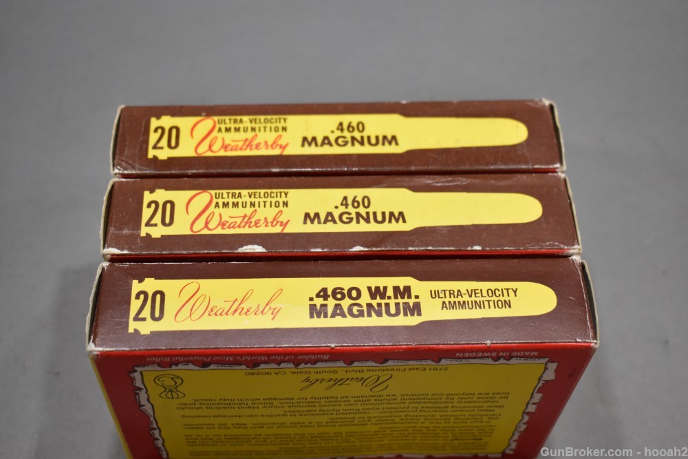 3 Boxes 58 Rds & 2 Fired Brass 460 Weatherby Magnum Wby Mag Elephant 500 G -img-5