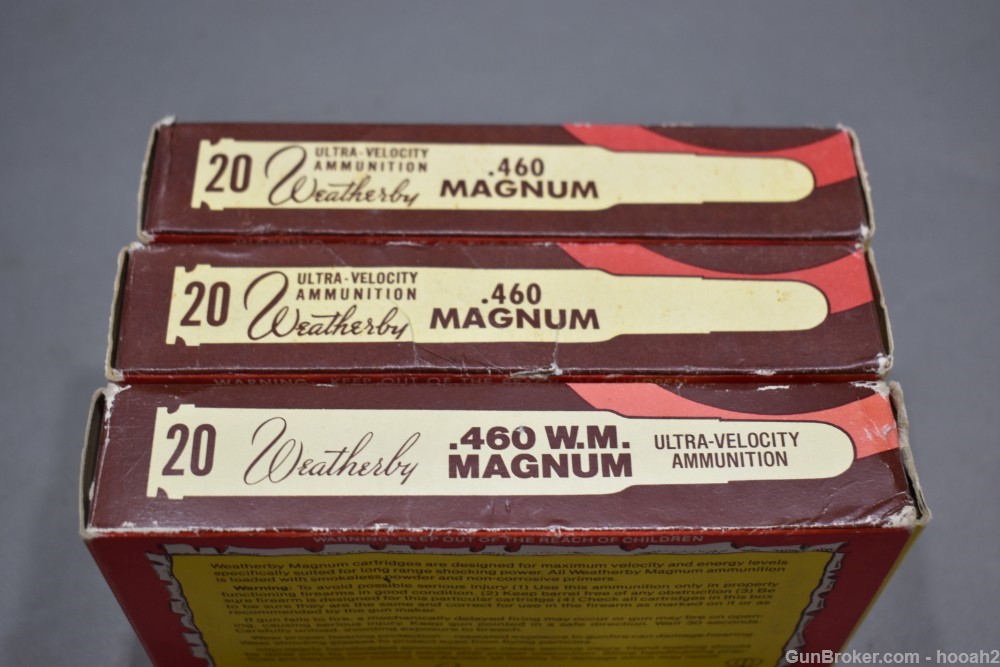 3 Boxes 58 Rds & 2 Fired Brass 460 Weatherby Magnum Wby Mag Elephant 500 G -img-3