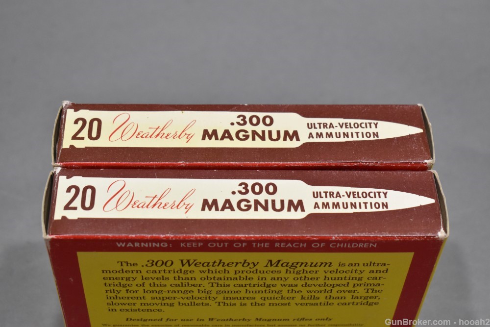 2 Boxes 40 Rds Vintage Tiger 300 Weatherby Magnum Wby Mag 150 & 180 G -img-2