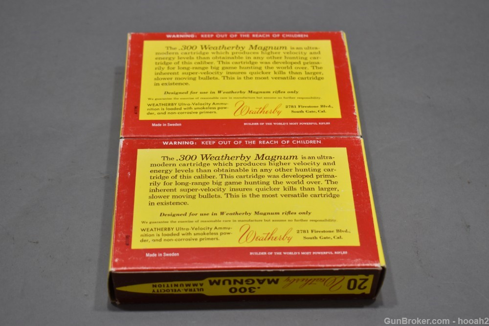 2 Boxes 40 Rds Vintage Tiger 300 Weatherby Magnum Wby Mag 150 & 180 G -img-1