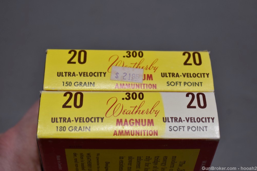 2 Boxes 40 Rds Vintage Tiger 300 Weatherby Magnum Wby Mag 150 & 180 G -img-5
