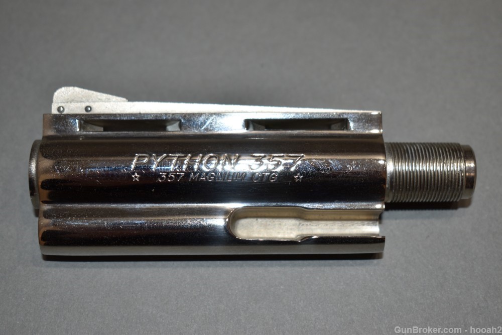 Colt Python 4" 357 Magnum Vent Rib Barrel Nickel? Stainless? READ-img-2