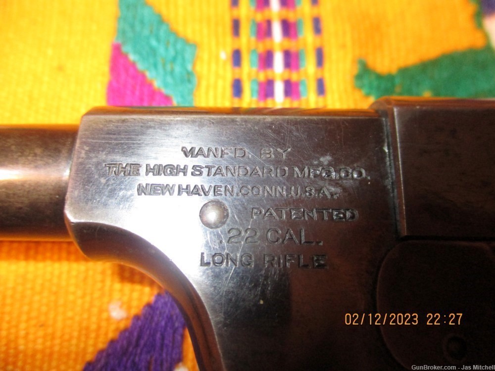 Early HI Standard Model "B", 22Long Rifle Semi-Auto Pistol.-img-3