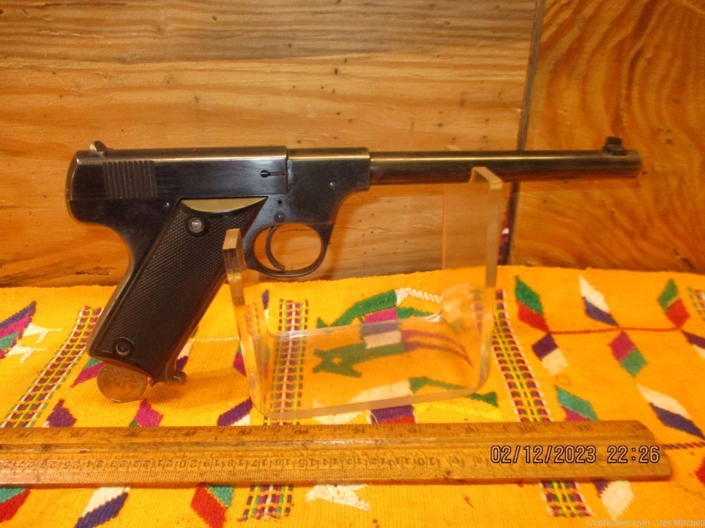 Early HI Standard Model "B", 22Long Rifle Semi-Auto Pistol.-img-0