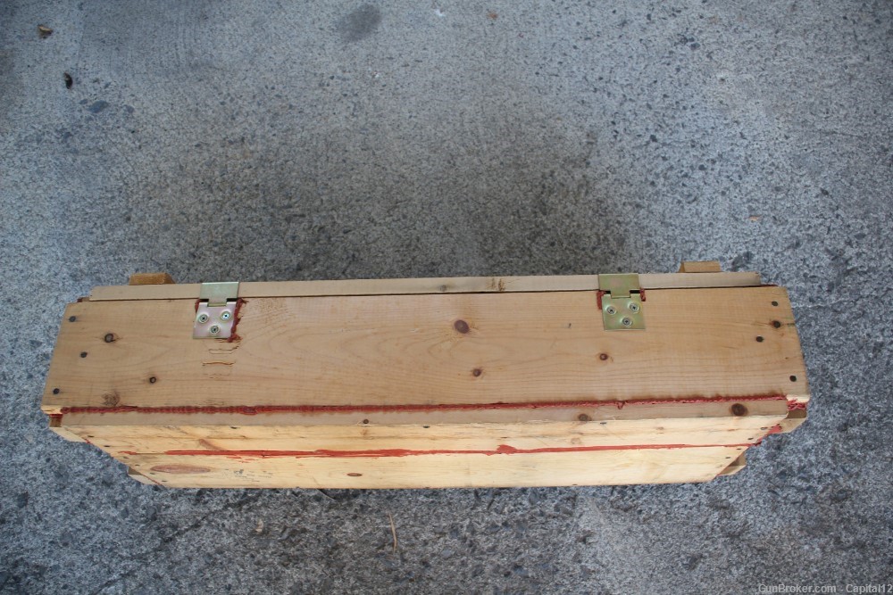 Wooden Cannon Ammo Crate w/Rope Handles, MILAN BOX CORP 1981M30 Mortar-img-3