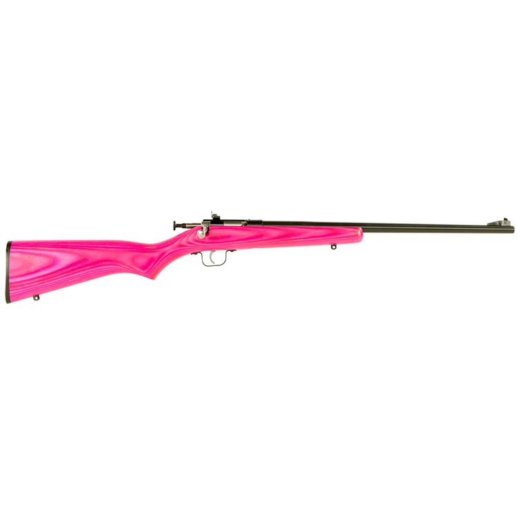 Crickett Youth 22 LR Rifle 16.12 1rd Pink/Black Laminate-img-0