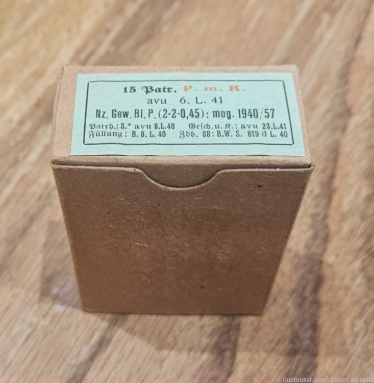 Original Complete Box of WWII German 7.92 mm P.m.K.-img-1