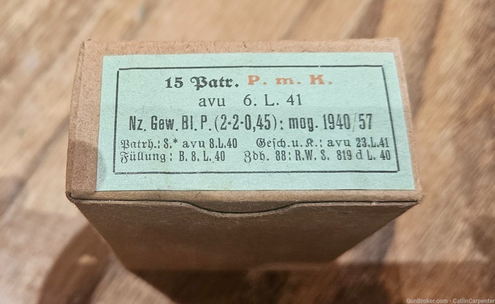 Original Complete Box of WWII German 7.92 mm P.m.K.-img-0