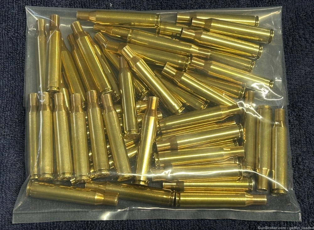 270 Win Fired Brass RP Headstamp 50 Qty Wet Stainless Cleaned -img-0