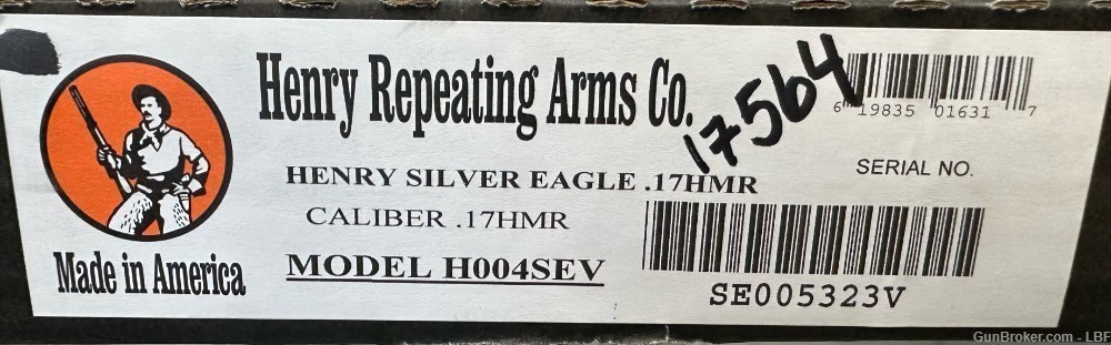 Henry Silver Eagle .17HMR 20" Barrel-img-1