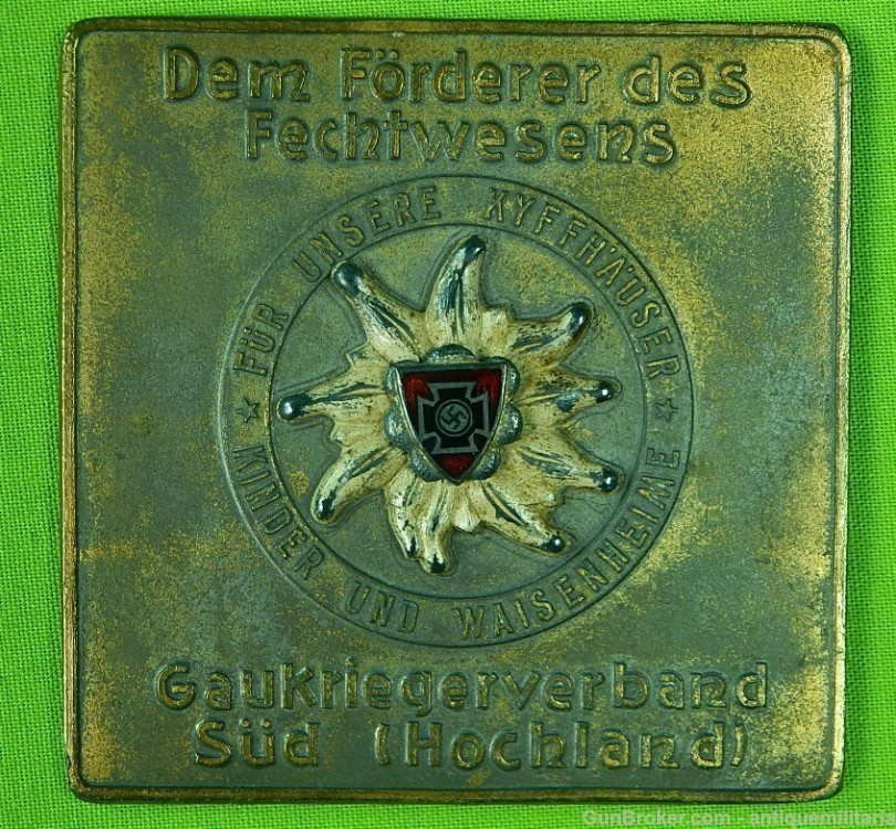 German Germany WW2 WW1 Veteran's Table Medal Badge-img-1