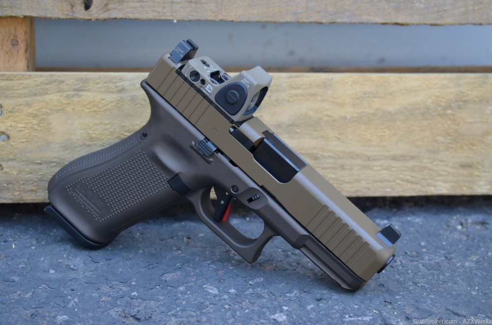 Glock 45 MOS G5 G45 X-Werks FDE M Bronze Trijicon RMR Sup OR NS Timney Trig-img-3