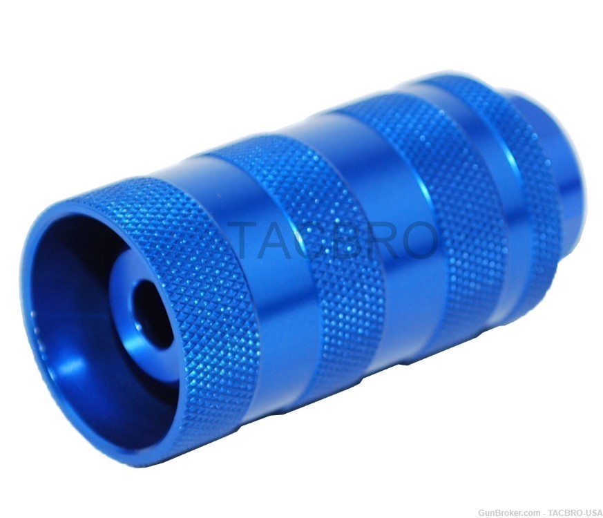 TACBRO Blue AR15 1/2"x28 Muzzle Brake + 13/16"x16 Sound Forwarder-img-6